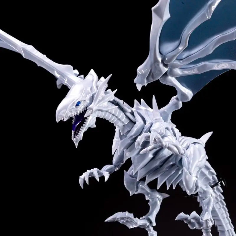 New Yu-Gi-Oh Blue-Eyes White Dragon Model Metal Spray-Painted Action Figures Assembly Kit desktop ornament Boys collect gifts