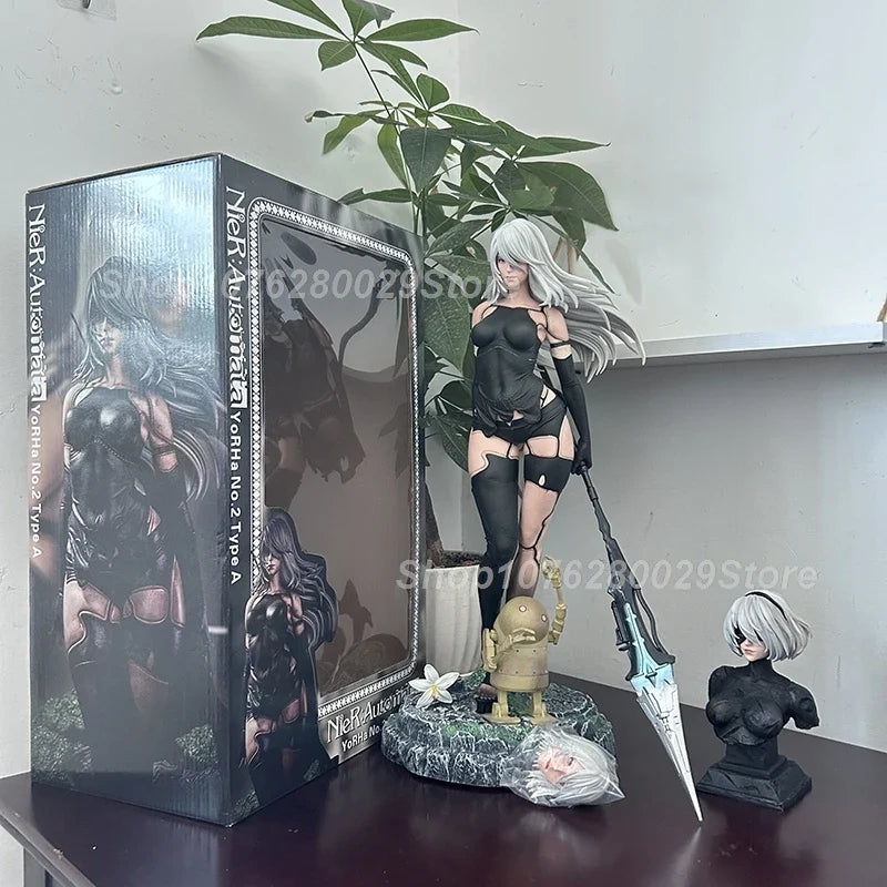 48cm NieR:Automata 2B YoRHa Sexy Anime Figure 2b No.2 Type A Type B Figure 33cm Two Head Figurine Action Figure Adult Model Toys