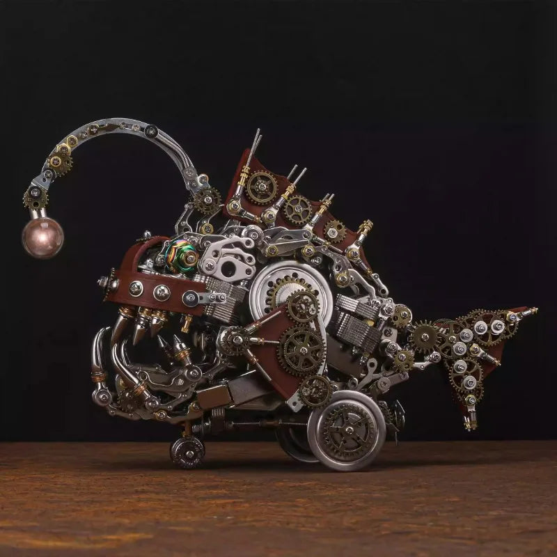 Mechanical Party Original High Difficulty Assembly Series Energy Lantern Fish Action Figure Model Toys Model Gifts for Boys