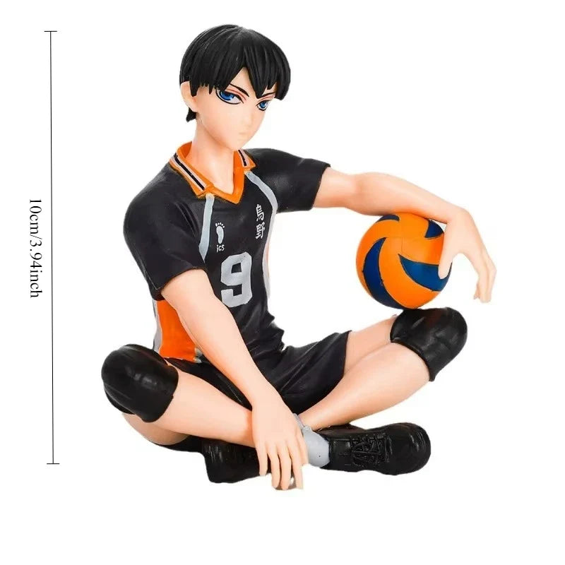 Anime Haikyuu Hinata Shoyo Kageyama Tobio Action Figures Sitting Pose PVC Model Volleyball Desktop Ornaments Collection Gift