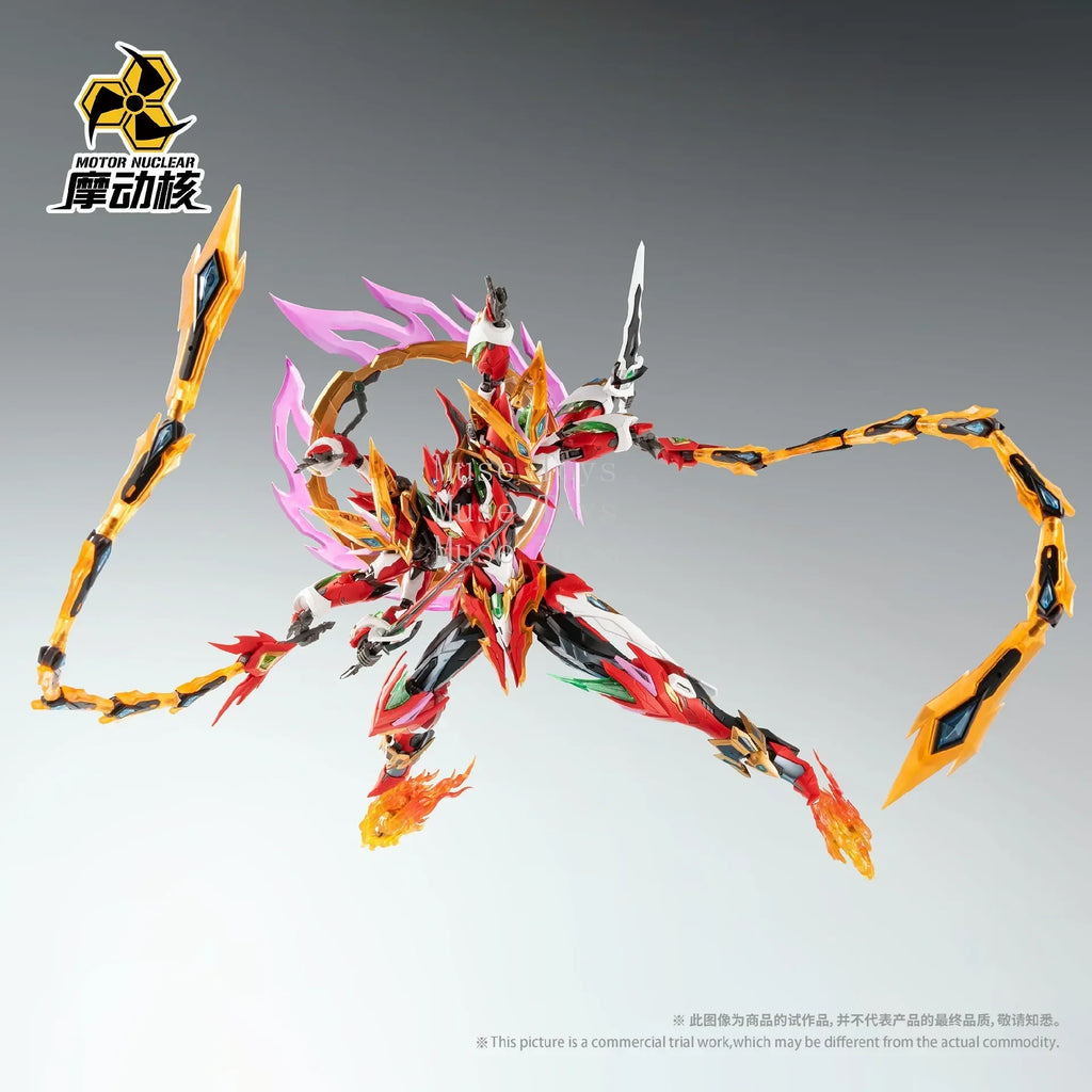 In Stock Friction Nuclear Assembly Nezha Creation Mecha Six-arm Alloy Skeleton Lotus Platform Multi-weapon Model