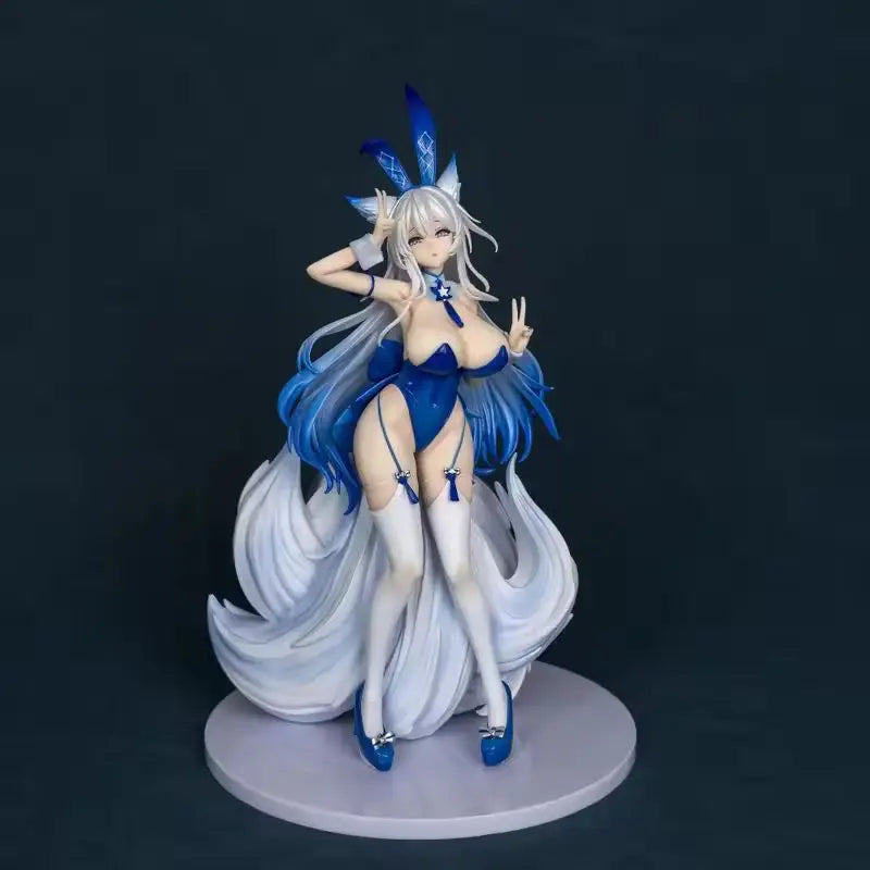 Azur Lane Shinano Dreams Of The Hazy Moon 1/7 Bunny Girl Gk Model Kit Translucent Skirt Twin Tails Anime Figure Decoration Gifts