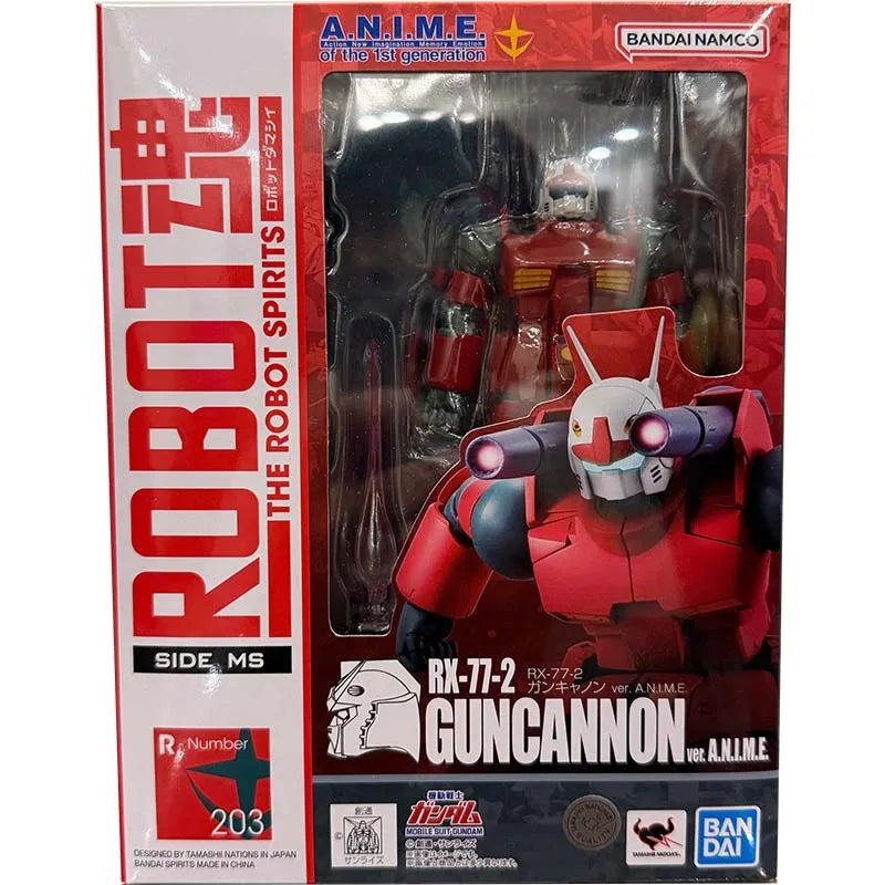 Bandai Gundam Modellbausatz Robot Spirits Guncannon Anime Figur Gunpla Bausatz Sammlerstücke Actionfiguren Spielzeug für Jungen Geschenk