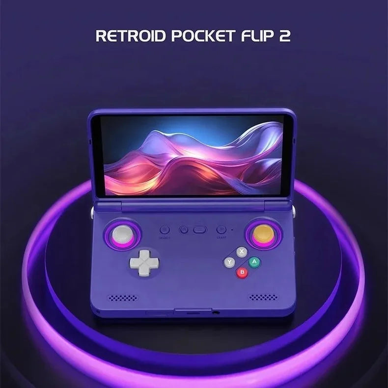 New Retroid Pocket Flip2 SD865 Version 5.5 OLED Touch Screen Android Handy Gaming Player Retro Classic Flip Design Video Games