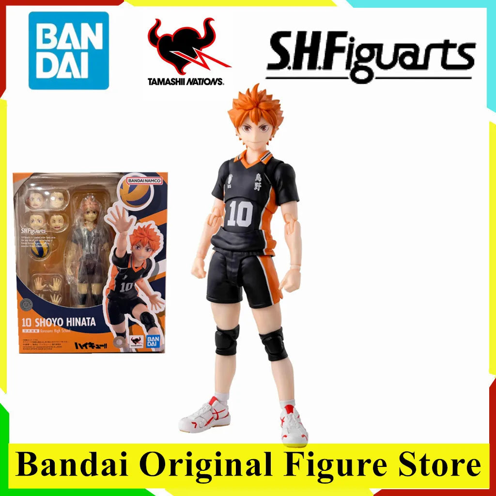 Original BANDAI S.H.Figuarts Shoyo Hinata Haikyu!! Anime Figure Toys Action Figurine PVC Model Collection
