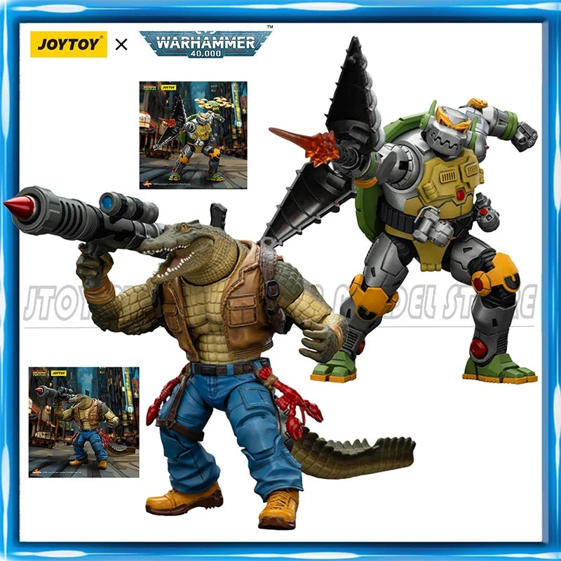 JOYTOY TMNT 1/18 Action Figure Teenage Mutant Ninja Turtles Leatherhead Metalhead figures Toys