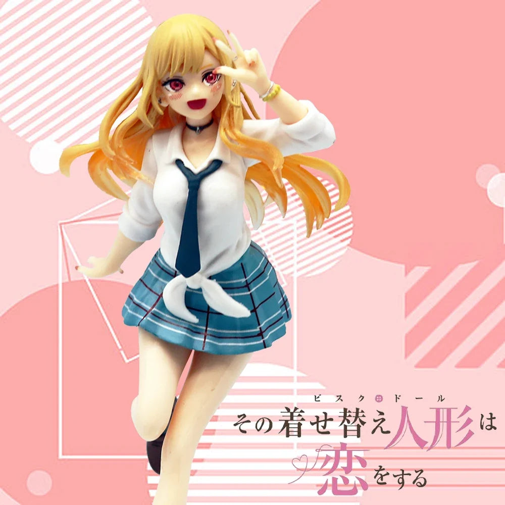 18cm My Dress-Up Darling Marin Kitakawa Uniform Kaiyu Kitagawa Anime Figure Toys Pvc Model Collector Birthday Gift