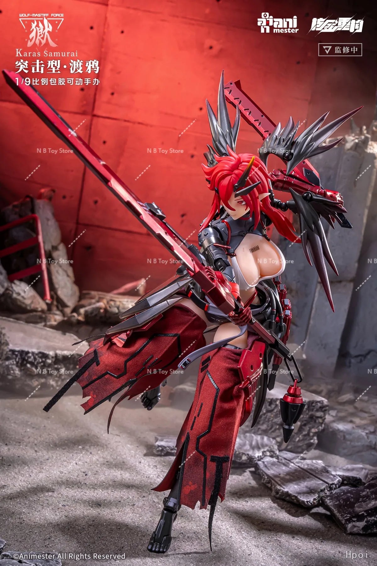 In Stock Animester Nuclear Gold Reconstruction 1/9 Wolf-Mastiff Force Karas Samurai Sexy Girl Doll Anime Figures Toys Models PVC