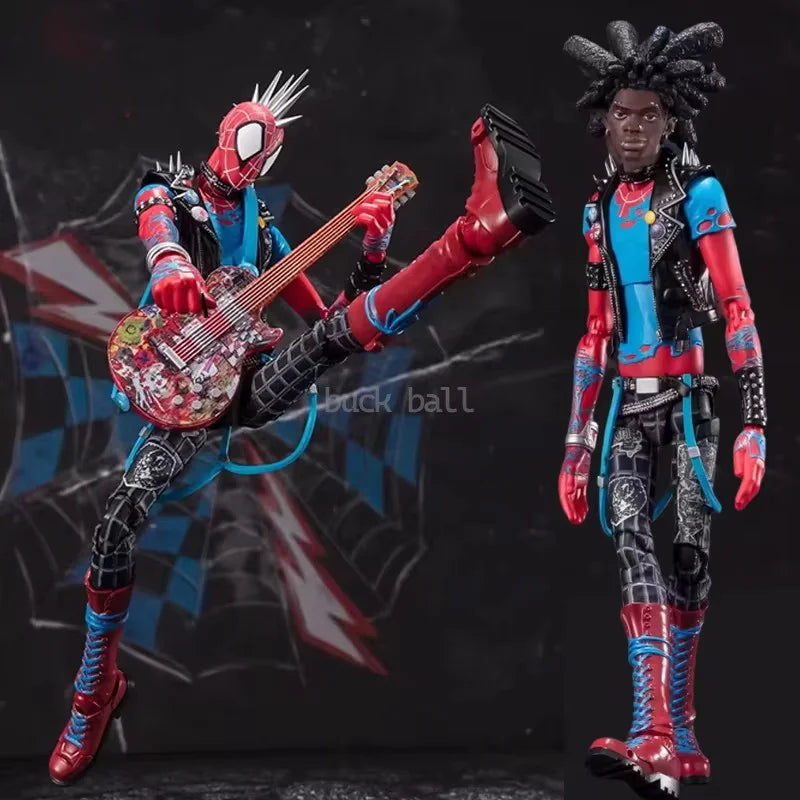 CT Toys Spider-Punk Spiderman Action Figure Spider-Man Across The Spider-Verse Figures Shf Statue Model Doll Toy Kids Gifts