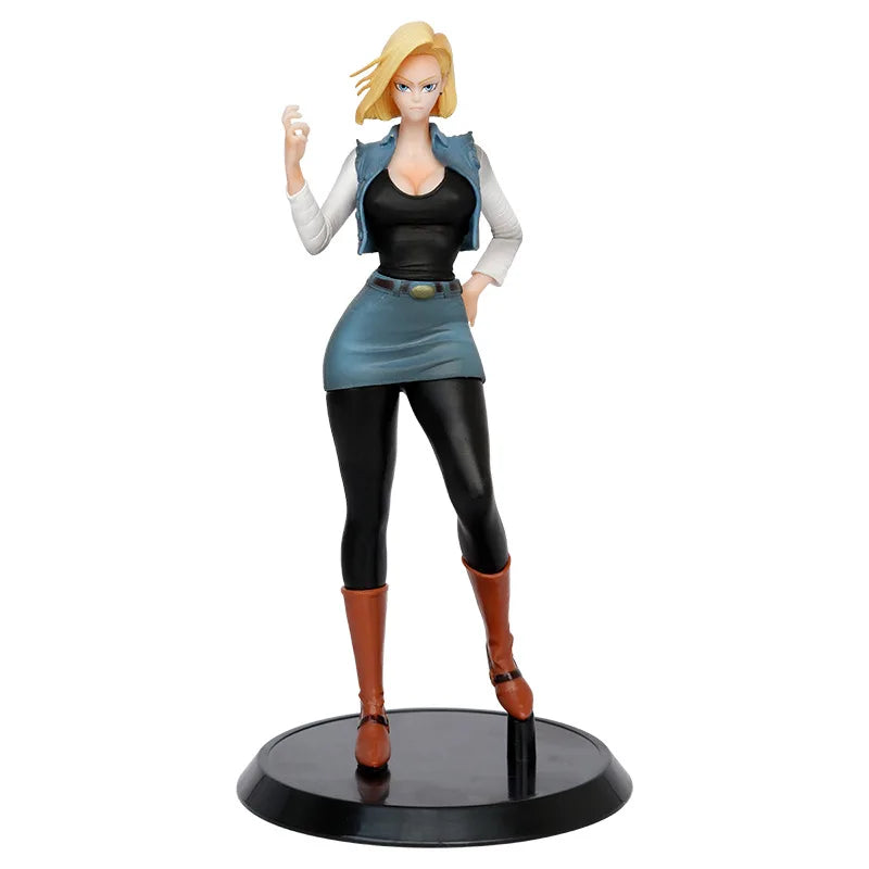 Anime Dragon Ball Z No. 18 Lazuli Android 18 Vegeta PVC Action Figure DBZ Sexy Girl Model Collectible Toys