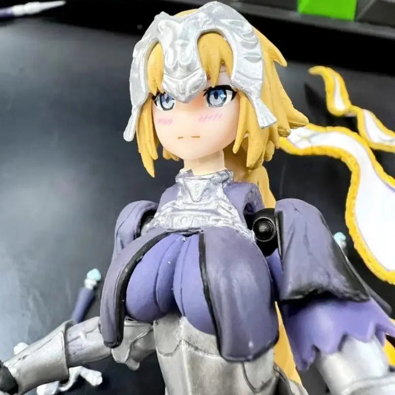 14cm Fate Grand Order Apocrypha Anime Figure Ruler Figma Quasi-saber Alter Jeanne D'arc Pvc Action Figure Collectible Model