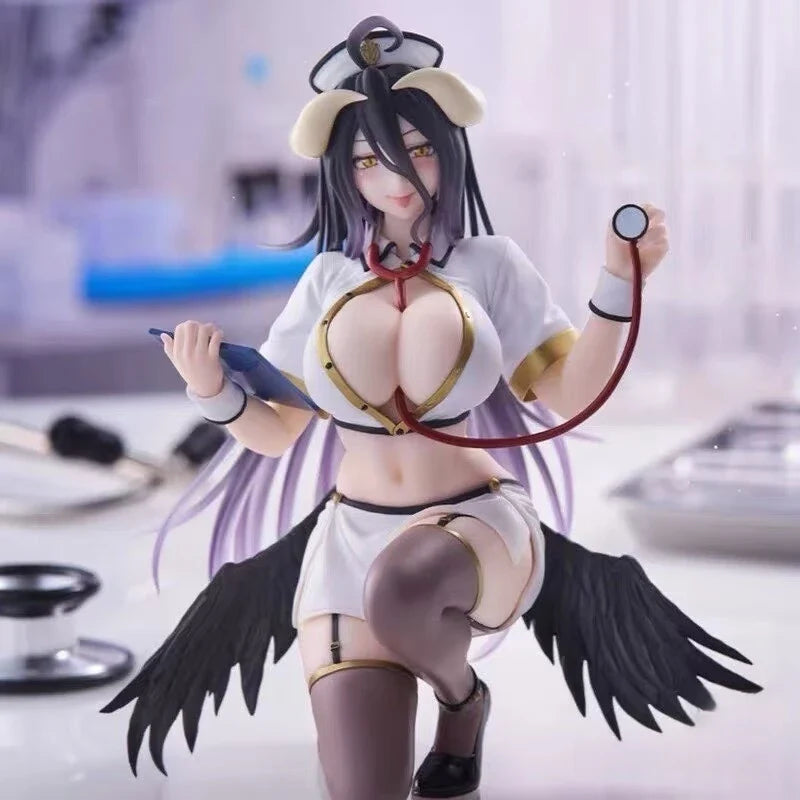 TAITO Original Genuine Overlord IV Albedo Nurse Ver 13cm Anime Figure Model Collectible Prize Peripheral Gift For Otaku In Stock