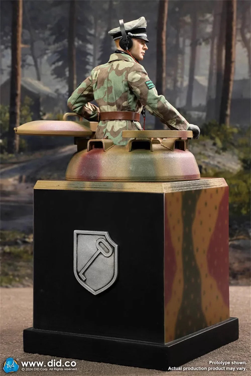 1/6th DID E60077 WWII Series Soldier Doll Tank Platform Stand with MG34 Weapon Model Not Real For 12" Scene Component Collect