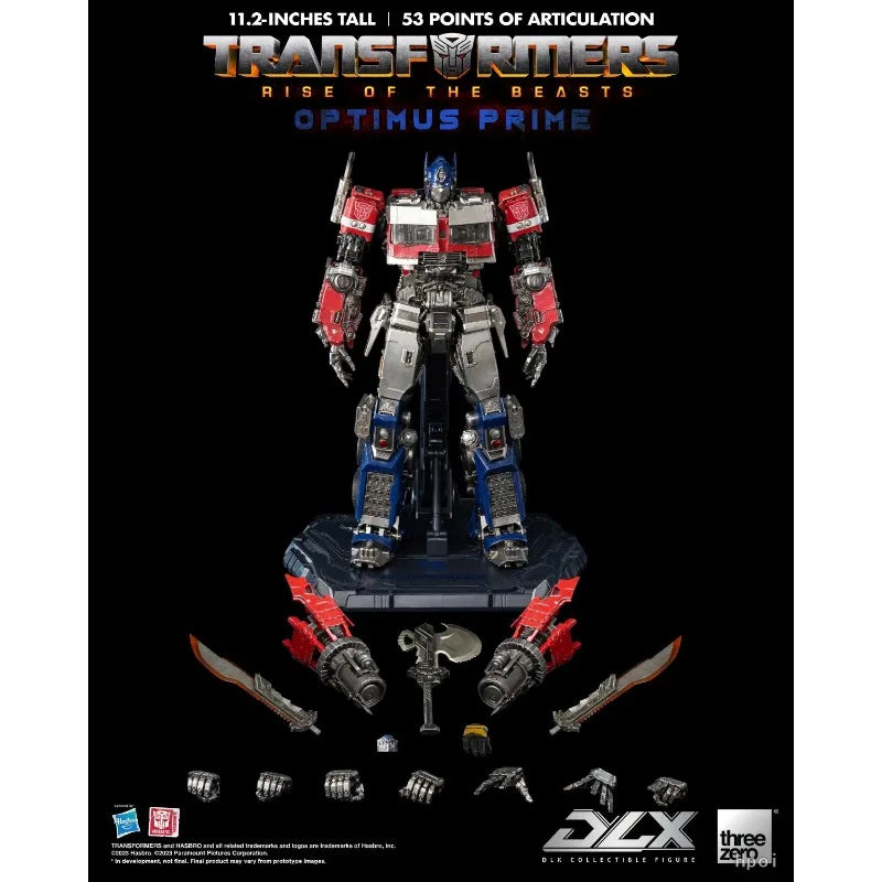 【Hot Sales】Original Threezero DLX TRANSFORMERS: RISE OF THE BEASTS 3Z0432 OPTIMUS PRIME Anime Figure Action Toy Collection Gift