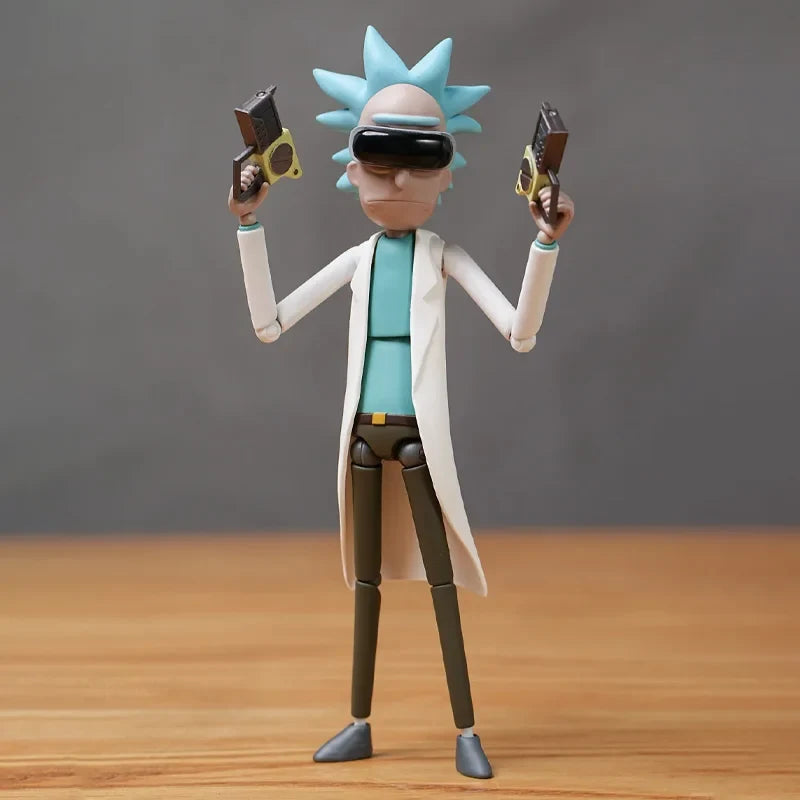 Fondjoy Rick and Morty Genuine Adult Swim Anime Action Figure 1/12 Scale Joint Movable Model Figurine Collectible Gift Toy