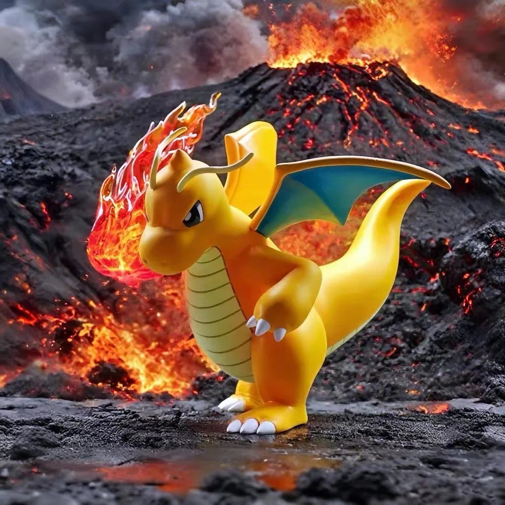 10cm/3.93 Zoll Anime Pokémon Figur Feuersturm Dragoran Figuren Pokémon Actionfigur PVC Sammlermodell Spielzeug Geschenke