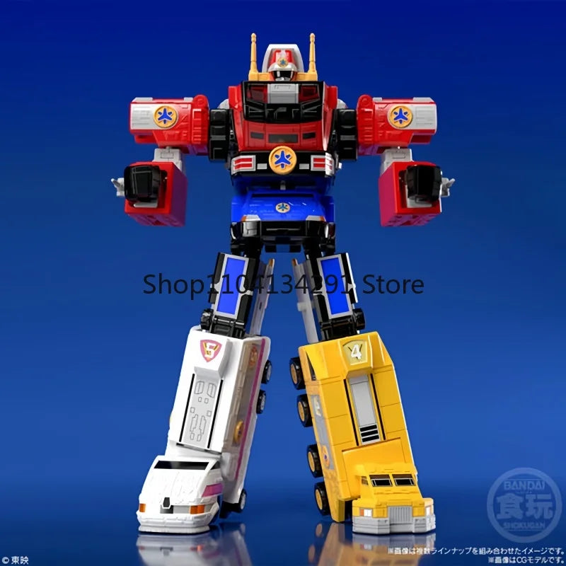 Bandai Original Re-Release Super Mini-Pla Emergency Gattai Victory Robo Action Assembly Figures Collectible Model Toys