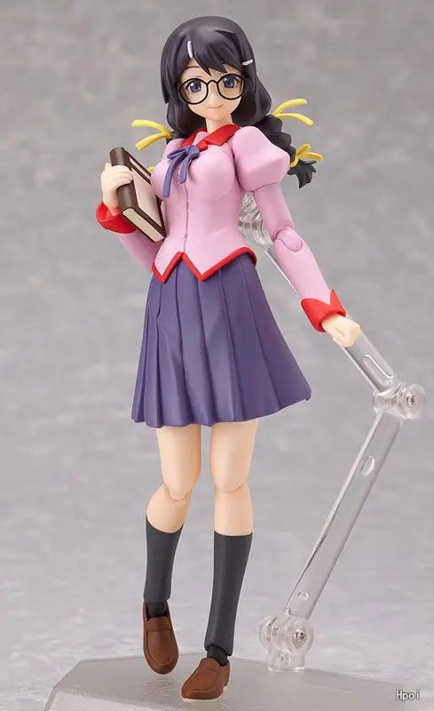 Original Max Factory Figma #147 Bakemonogatari Hanekawa Tsubasa Anime Figure Model Toy Gift Collection
