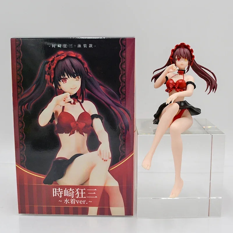 24cm KDcolle Date A Live Kurumi Tokisaki Anime Girl Figure Date A Bullet Yatogami Tohka Action Figure Adult Sexy Model Doll Toys