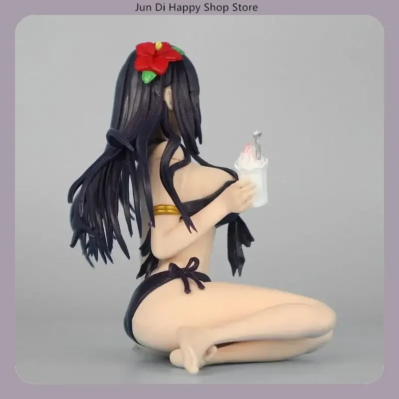10cm PVC Swimsuit Sitting Pose Anime Girl Figure Statue Desktop Decoration Collectible Gift for Friends Anime Lovers