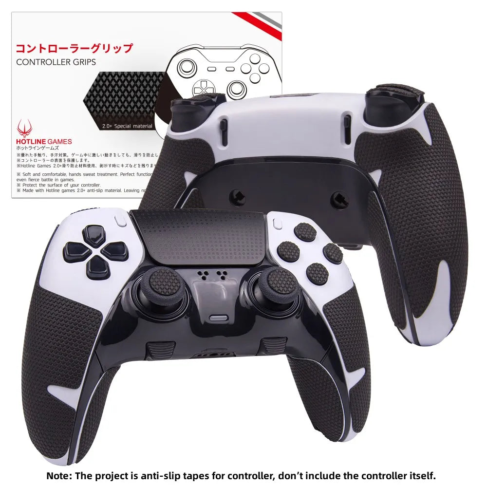 HOTLINE GAMES 2.0 Plus Controller Grip Tape Compatible With Playstation5 DualSense Edge Handle,Non-Slip,Sweat-Absorbent Stickers