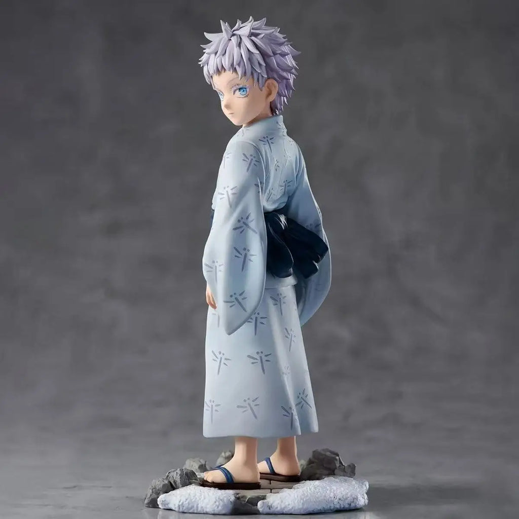 Anime Jujutsu Kaisen Childhood Kimono Q Version Satoru Gojo Figure Action Models Collectible Statue Doll Ornament Toys Gifts