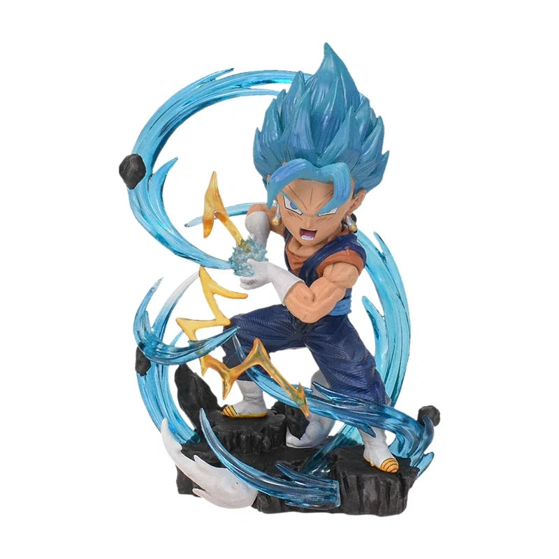 Q Version Dragon Ball Z Vegeta Figure Toys DBZ Vegetto Super Saiyan Cartoon Action Figurine PVC Collection Model Dolls Gifts Kid