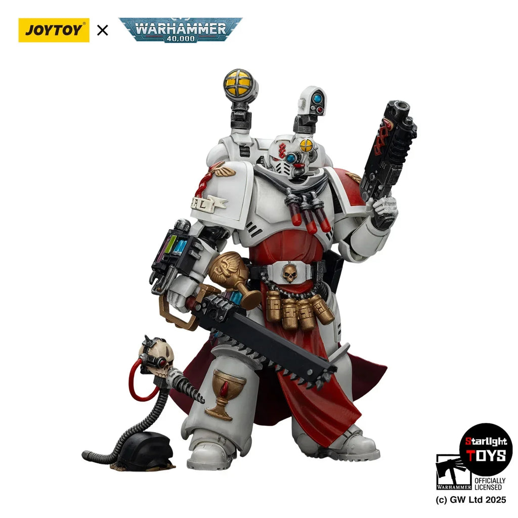 JOYTOY 1/18 Action Figure Warhammer 40K Blood Angels Sanguinary Priest with Heavy Bolt Pistol Chainsword Narthecium