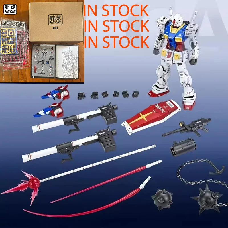 In Stock Daban Fat Cat Pgu 1/100 RGU 2.0 Rx-78-2 High-Precision Framework Assembly Action Figure Anime Models Collection toys