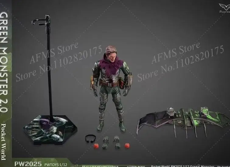PW2025 1/12 Men Soldier Willem Dafoe Green Monster Villain War Damaged Version Spider-Man No Way Home 6Inch Action Figur