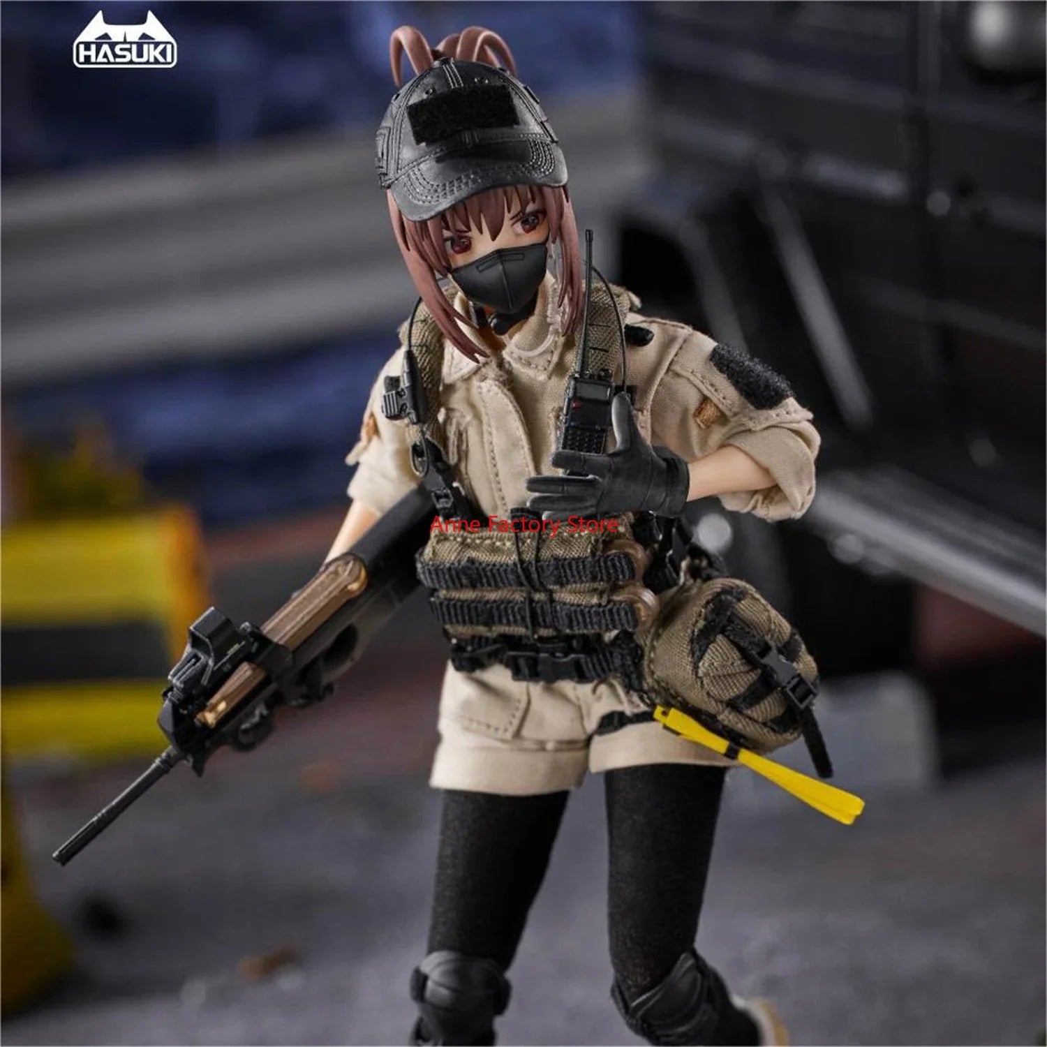 【IN STOCK 】Original HASUKI IZUMIHAISE 1/12 Pocket Art The Sixth Bullet Mobile Suit Girl PVC Action Figure