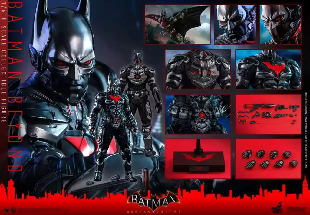 In Stock HT HotToys Arkham 1:6 Doll Model Future Batman VGM39 Black Gold Batman VGM64 Movable Figure Collectible Gift