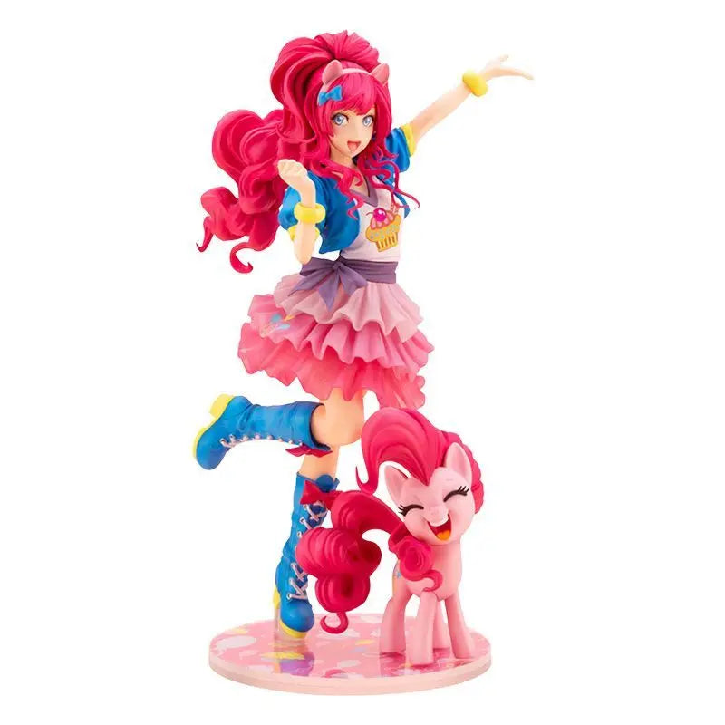 SV374 Beautiful Girl Statue Rainbow Pony Beautiful Girl Pinkie Pie Doll Model Toys