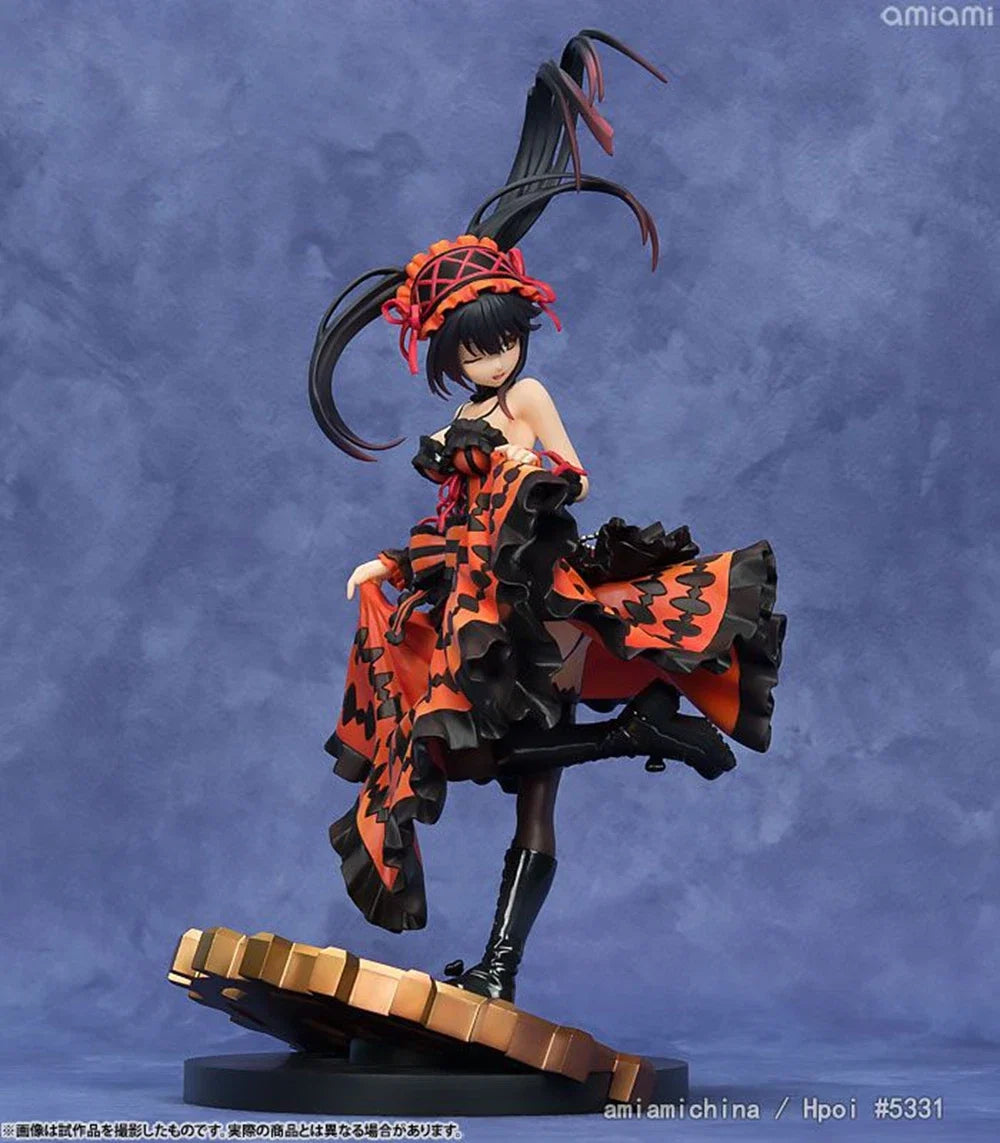 28CM Popular Anime Date A Live II Tokisaki Kurumi 1/8 Edition Beautiful Girl Model PVC Collection Static Toys Doll