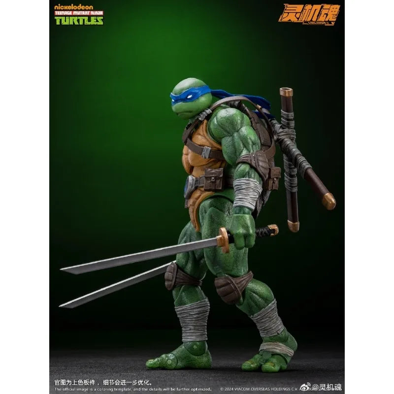 Genuine in Stock Memory Toys&Lingji Soul Finished Product Movable Doll TURTLES Anime Raphael&Leonardo Toys Festival Gift for Boy
