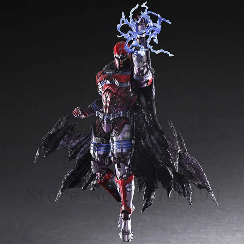 PLAY ARTS 27cm X-men Magneto Action Figure Anime Max Eisenhardt Collectable Model Toys Doll Gift
