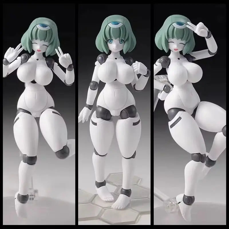 13cm Anime Polynian Fll Janna White Skin Ver 2.0 PVC Cute Girl Action Figure Articulated Joints Desk Decor Collection Gift Toy
