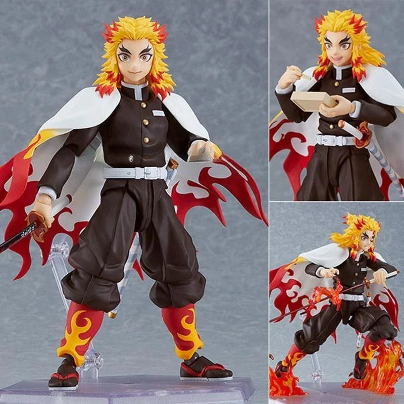 Demon Slayer Figures: Kyojuro Rengoku 553, Tanjiro Kamado 498, Nezuko Kamado 508, Zenitsu Agatsuma 522 — Anime Models, Desktop