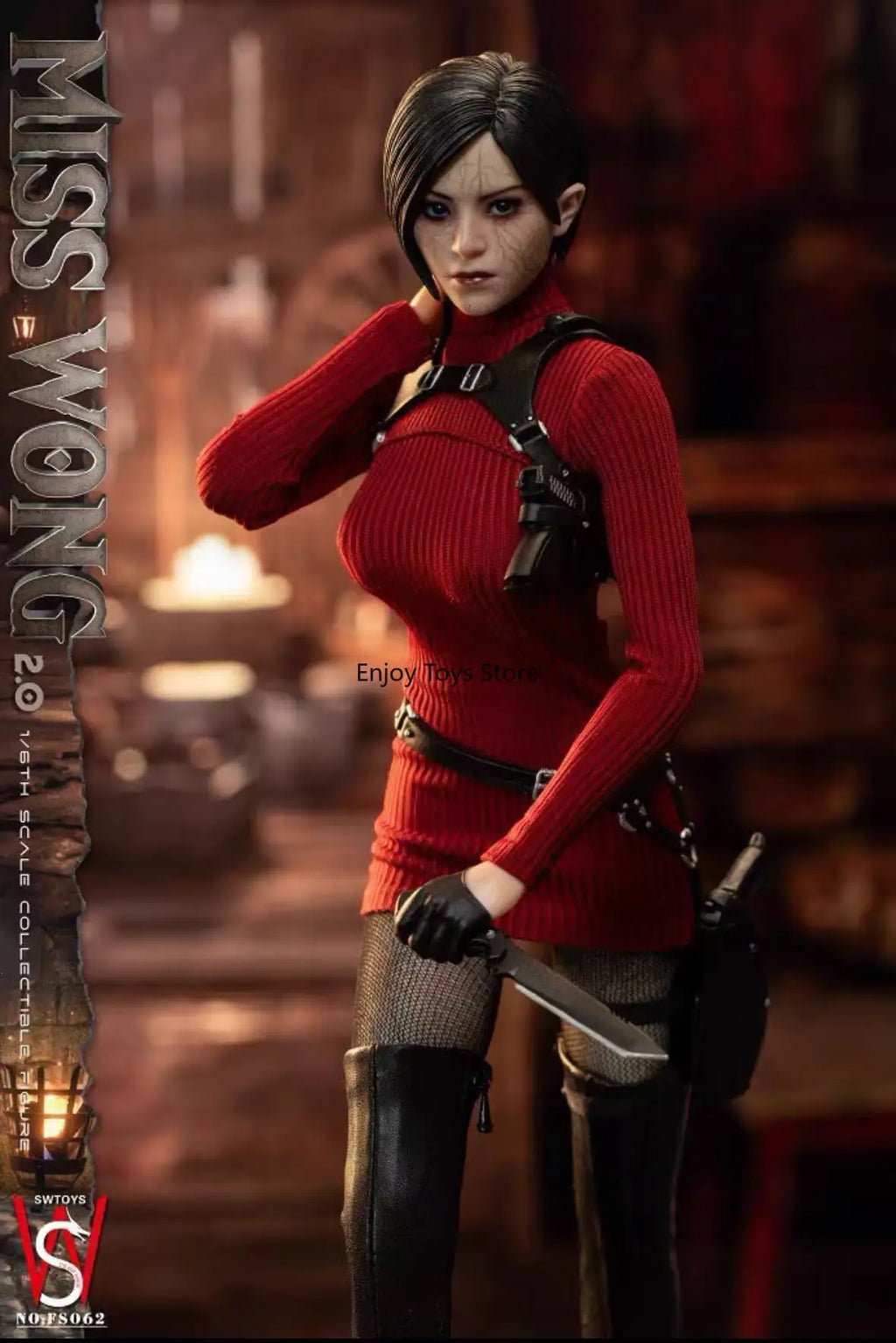 Spot Goods  Authentic SWTOYS FS062 Resident Evil Ada Wong 2.0 (Dual Head Sculpts, Movable Eyes) 1/6 Female Action Figure
