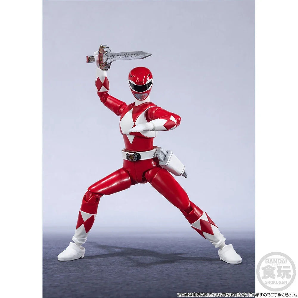 In Stock Original Bandai Shodo Super Kyouryuu Sentai Zyuranger Mighty Morphin Power Rangers Collectible Action Figures Model Toy