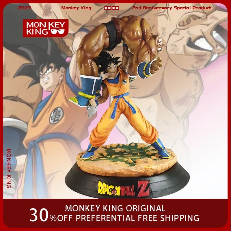 42cm Dragon Ball Figure Son Goku Vs Nappa Anime Collection Model Pvc Collection Desktop Ornaments Holiday Gifts Children Toys