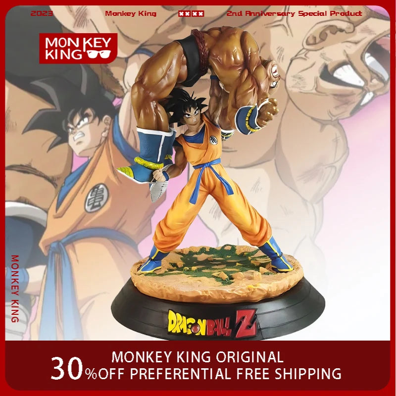 42cm Dragon Ball Figure Son Goku Vs Nappa Anime Collection Model Pvc Collection Desktop Ornaments Holiday Gifts Children Toys