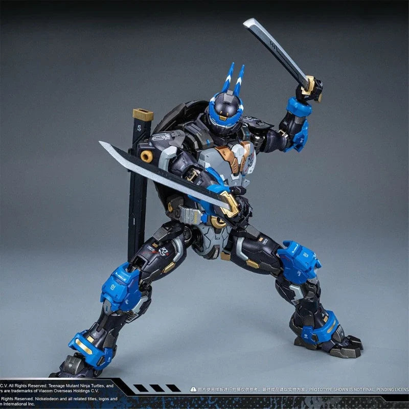 In stock HEATBOYS Alloy Mecha Ninja Turtles Leonardo 40th Anniversary Edition Ambush Night Tournament Moving Model