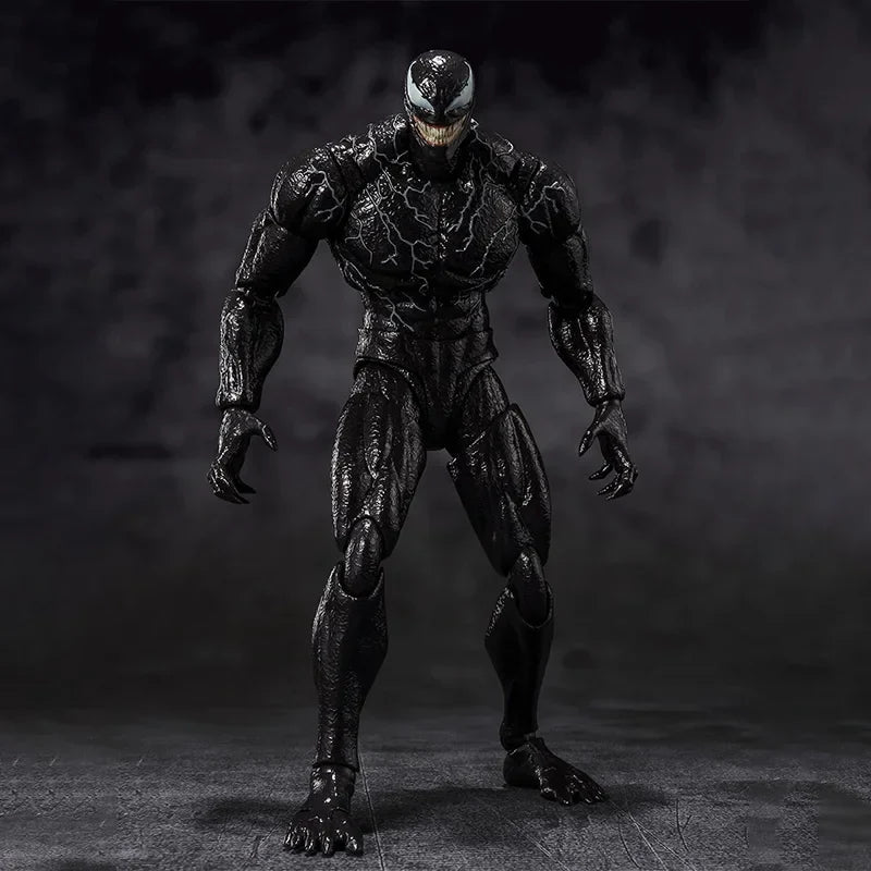 Original box Bandai SHF In shock MARVEL VENOM THE LAST DANCE Figure Finished Model kit  Anime full Action Toy Gift for kids set