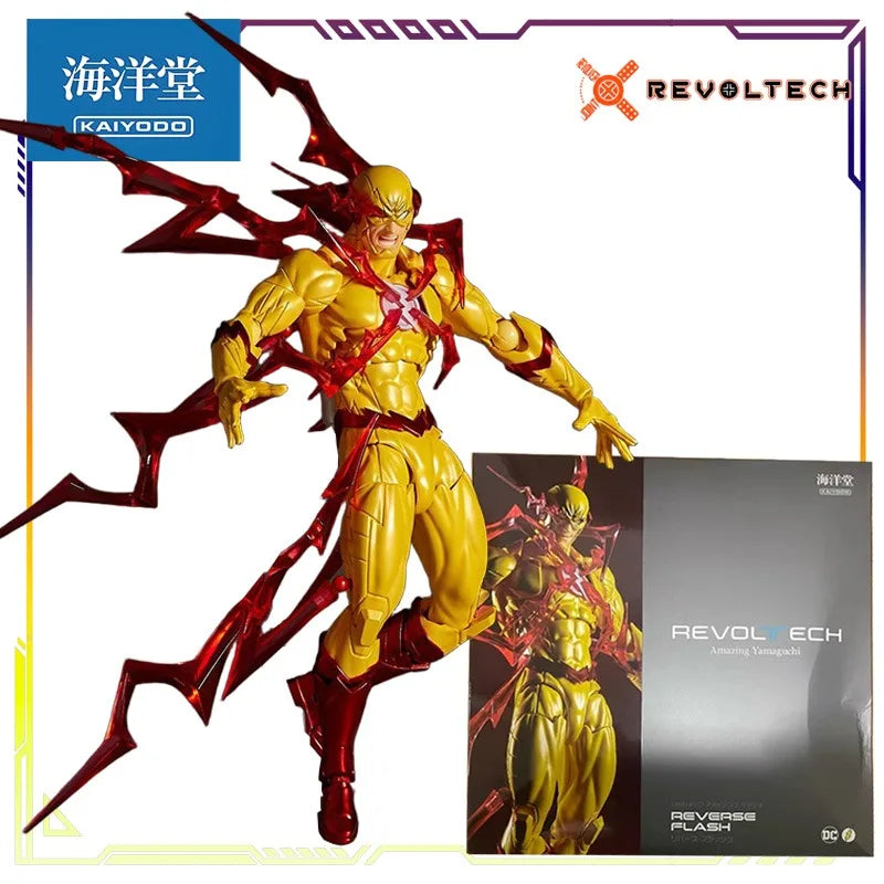 Kaiyodo Original AMAZING YAMAGUCHI Series Reverse Lightning\ The Flash  Action Figure Model Toys Movable Model Gifts for Boys