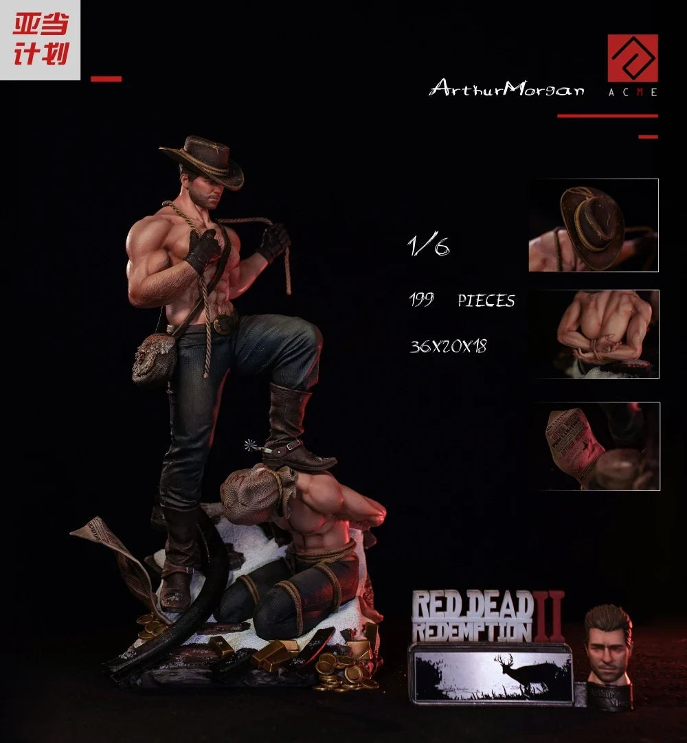 1/6 36Cm Resin Acme Studio Gk Red Dead Redemption 2 Arthur Morgan Game Action Figure Statue Ornament Model Garage Kit Toys Gift