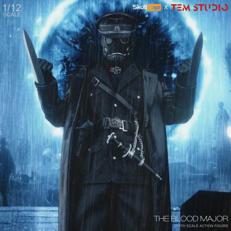 Tem Studio Skull Toyz the Blood Major Action Figure - High Detail Collectible PVC with Original Cloth Outfit for Boys Decor Gift