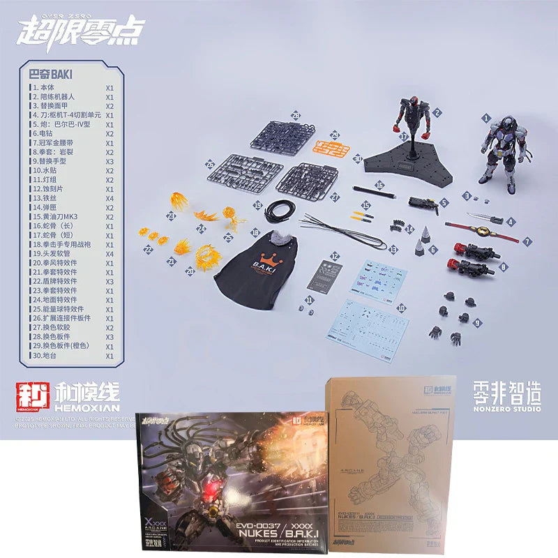 【AUF LAGER】HEMOXIAN OVER ZERO 1/10 Vol.3 Boxer BAKI Bausatz Roboter Actionfiguren Plastikmodell Spielzeug Halloween Geschenke