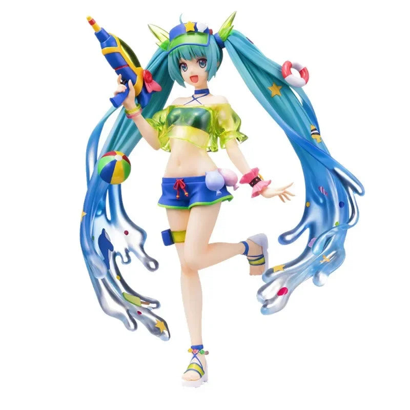 Sega Vocaloid Original Hatsune Miku Figure Spm Summer Water Gun 22cm Pvc Anime Figurine Model Toys Girls Cute Limited Gifts
