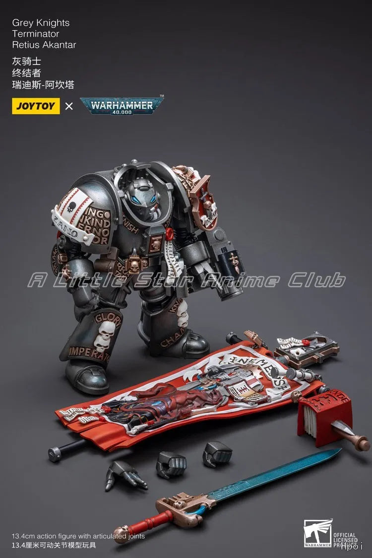 In Stock Original JOYTOY 1/18 Action Fiqure Warhammer 40000 Grey Knights Terminator Retius Akantar Model Toy